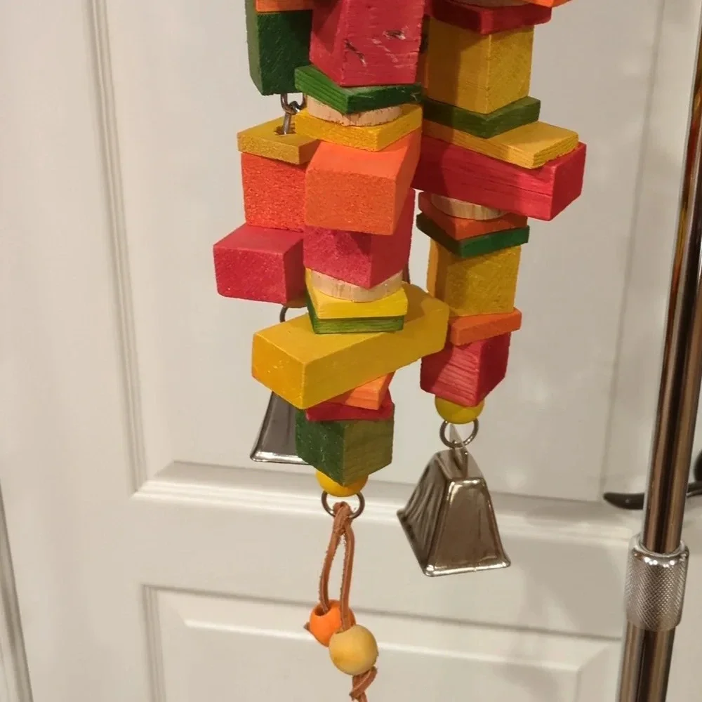 For Kitty Rescue! XL Parrot Wooden Block Toy, All Living Things